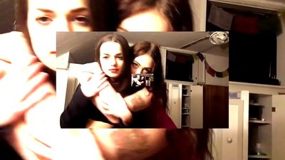 Twee sexy donkerkop emosionele broekies bly bastards eienaardige teef